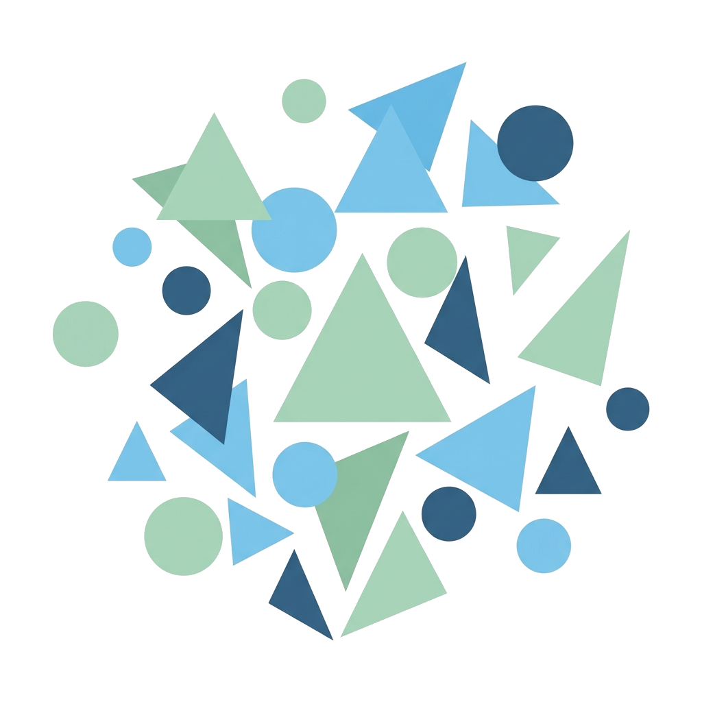 Abstract floating shapes